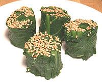 Spinach sushi?