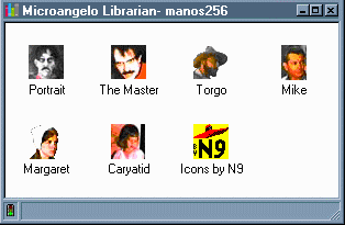 Manos 256 color icons