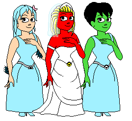 The bookends make the bride look good.